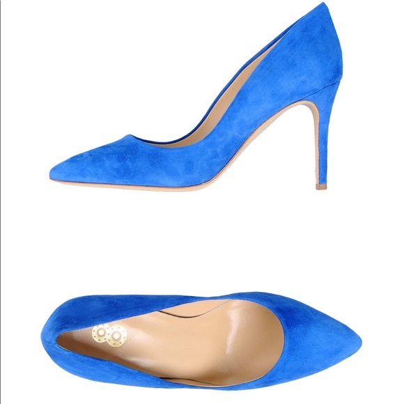 8 blue suede heels - Picture 3 of 6